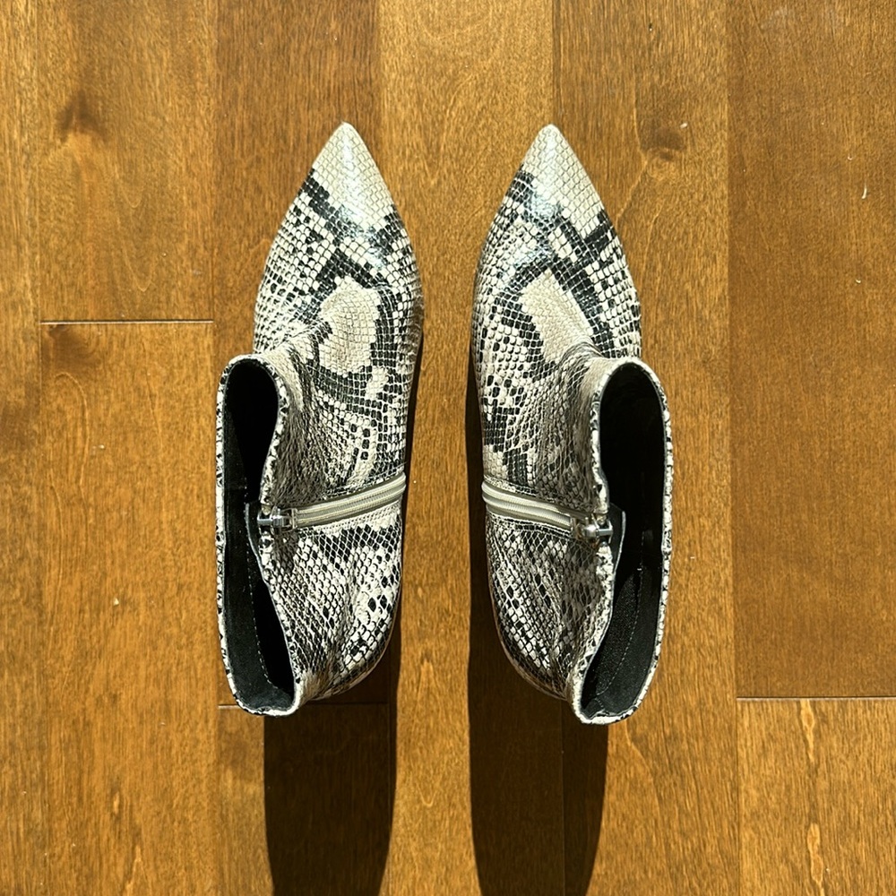Marc Fisher Snake Skin Ankle Boots